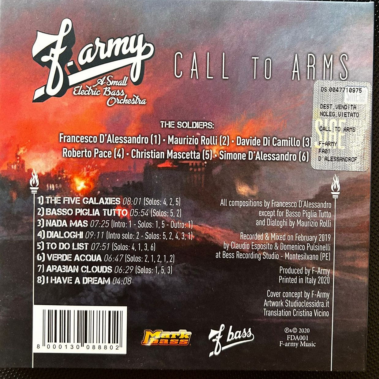 Retro copertina — Call to Arms
