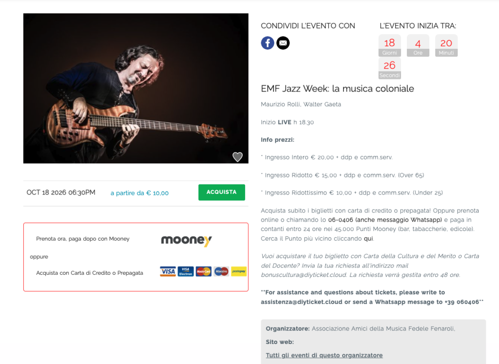 EMF JAZZ WEEK:La Musica Coloniale